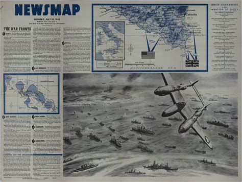 Map Of The Invasion Of Sicily Harry S Truman