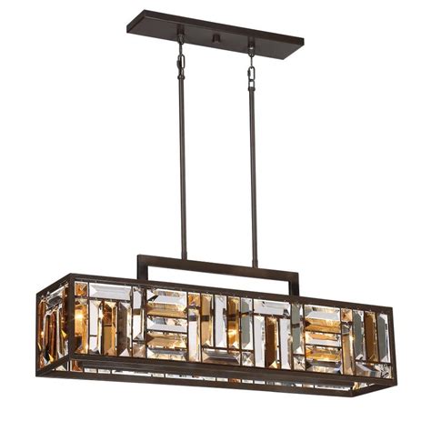 Your home improvements refference | lowes kitchen lighting design. Quoizel Crossing 8.25-in W 4-Light Bronze Kitchen Island ...
