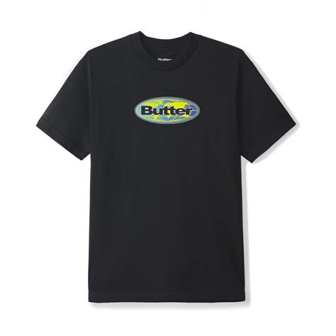 Butter Goods Black Global Logo T Shirt Artifacts Apparel