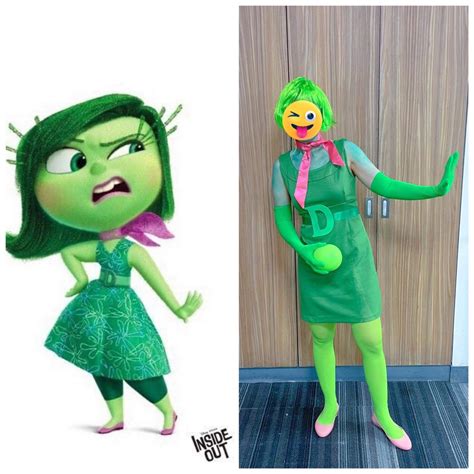 Disgust Costume Set Inside Out Disney Movie Womens Fashion