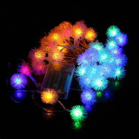 40leds Battery Operated Snowball Fairy String Light 2 Work Modes