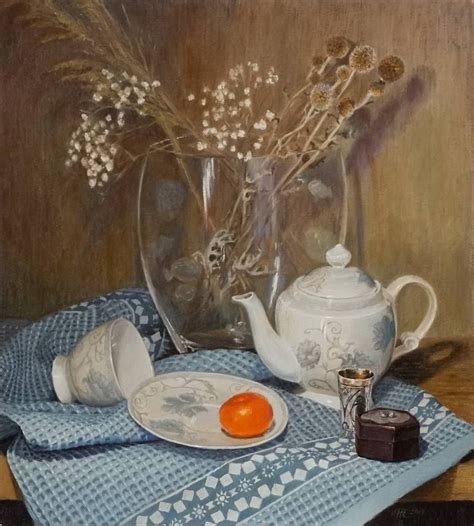 Still Life With Tea Set Painting In 2021 Painting Art Painting Oil