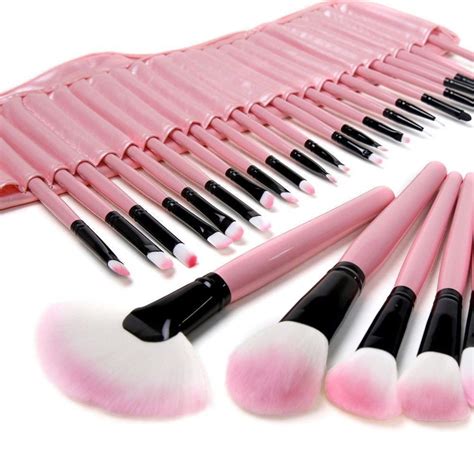 32pcs Pink Makeup Brush Set Pink Hair Colour Zone Cosmetics