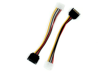 Liqun 2pack Sata Power Adapter Cable 15 Pin Sata Male To 4 Pin Molex