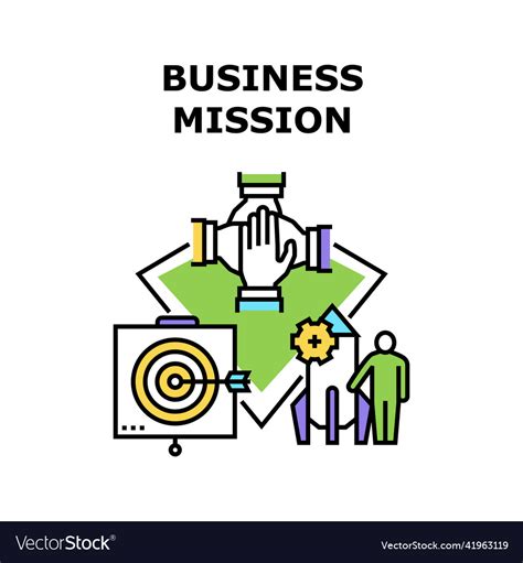 Business Mission Concept Color Royalty Free Vector Image