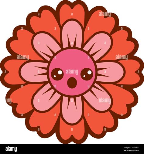 Flower Kawaii Cartoon Cute Petals Stock Vector Image And Art Alamy