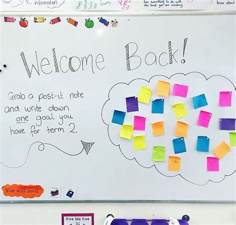 Welcome Back Whiteboard Message For My Students To Contribute To As