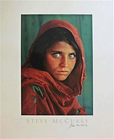 Steve Mccurry Sharbat Gula Afghan Girl Pakistan Poster Signed