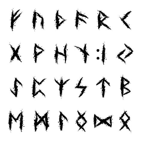 Premium Vector Runic Alphabet Scandinavian Letters
