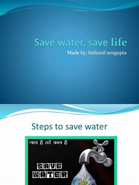 Save Water Save Life Pdf
