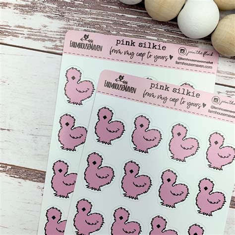 Save 20 Off Orders Over 50 Pink Silkie Stickers 🌿these