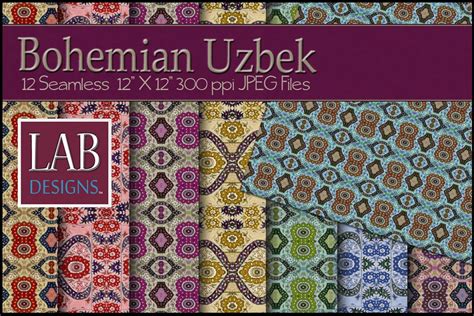 20 Bohemian Fabric Textures Custom Designed Textures ~ Creative Market