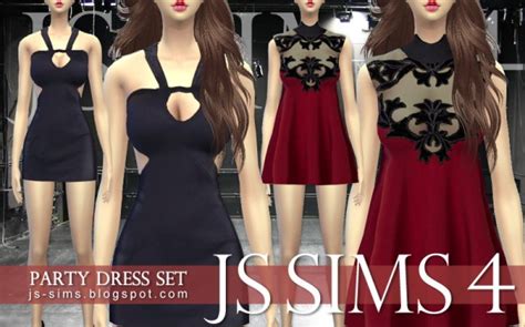 Js Sims 4 Party Dress Set • Sims 4 Downloads
