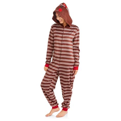 Body Candy Womens Gingerbread Pajama Union Suit Microfleece One