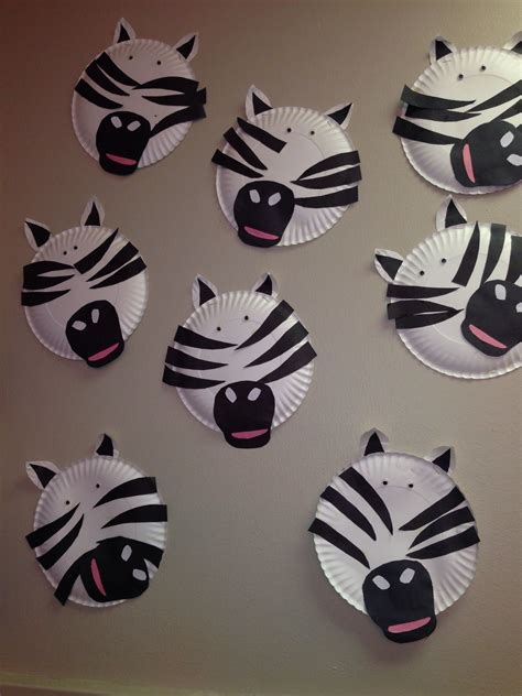 Paper Plate Craft Zebra Animal Week Zoo Animals Classroom Fun My