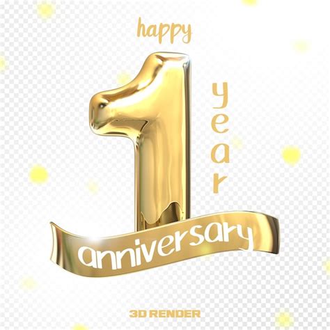 Feliz Aniversario Número 3d Oro Archivo Psd Premium