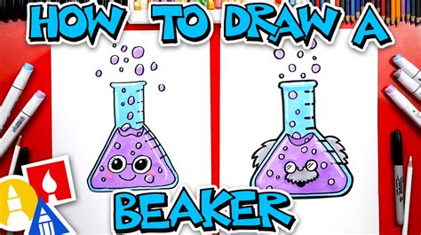 Learn how to draw abc simply by following the steps outlined in our video lessons. How To Draw A Science Beaker - Art For Kids Hub