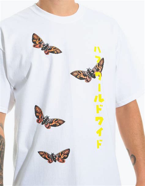Huf Vs Godzilla Mothra T Shirt White