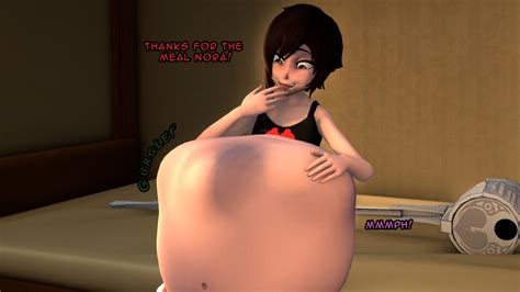 rule 34 big belly fat fat woman heymanand artist nora valkyrie pajamas ruby rose rwby vore
