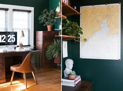 Before And After Hunter Green Home Office Jessica Brigham