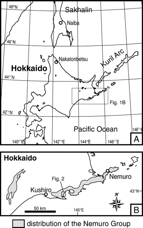 Index Maps Showing Location Of Hokkaido Island A And Distribution Of
