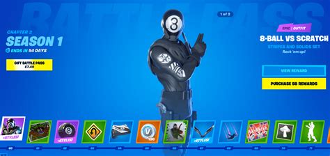 All Fortnite Chapter 2 Season 1 Battle Pass Cosmeticsitems Skins Pickaxes Gliders Emotes
