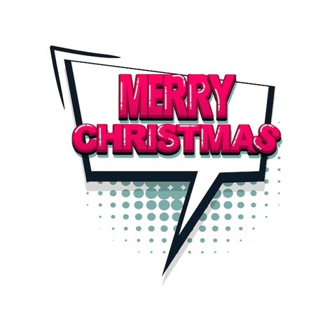 premium vector merry christmas colored comic text collection sound effects pop art style