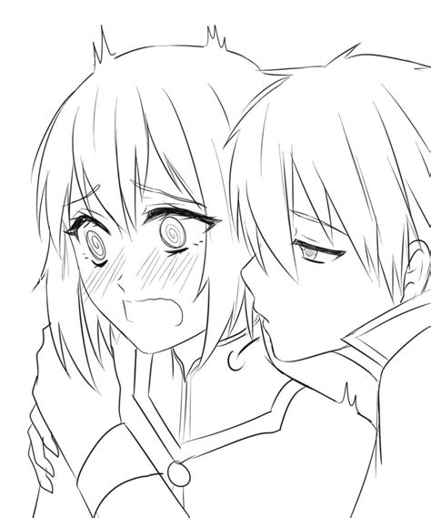 Anime Couple Coloring Pages Free Printable Coloring Pages