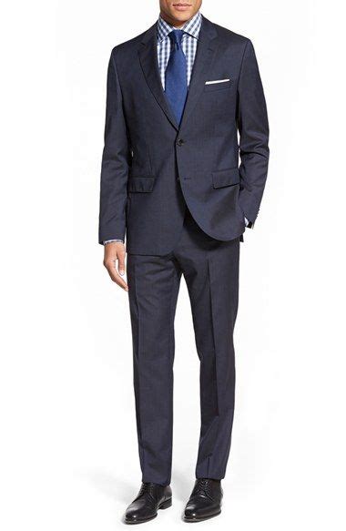 Boss Johnstons Lenon Trim Fit Solid Wool Suit Nordstrom Wool Suit Suits Suit Jacket