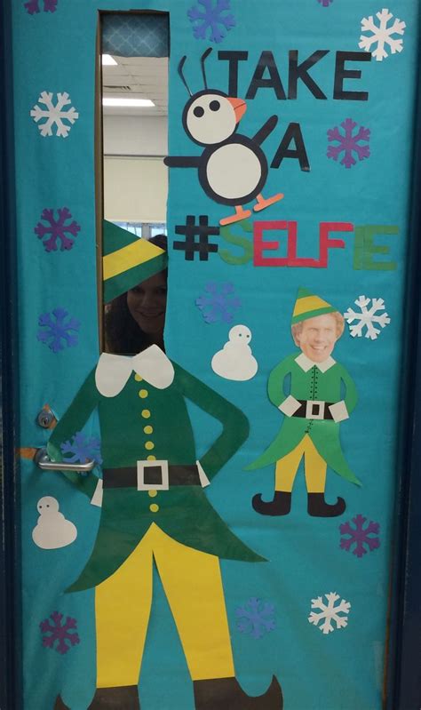 Christmas Door Ideas Selfie Buddy The Elf Education Christmas