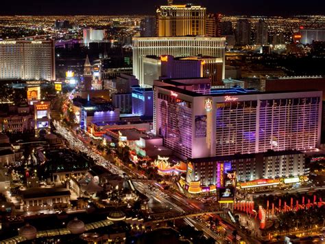 Las Vegas Strip Night View In Usa City Hd Wallpaper