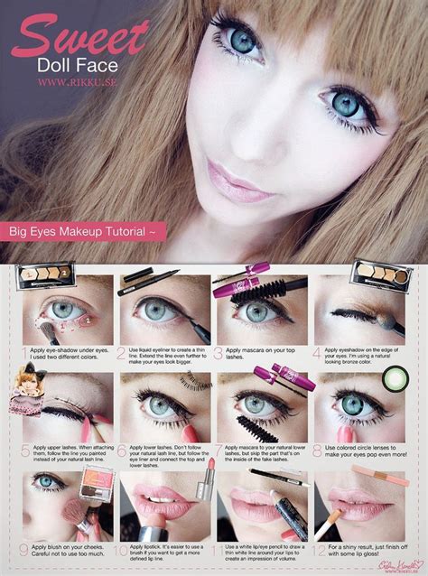 Big Eyes Makeup Tutorial Anime Art Manga Big Eyes Makeup Doll