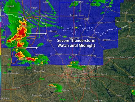 Severe Thunderstorm Watch Until Midnight For Northern Dfw • Texas