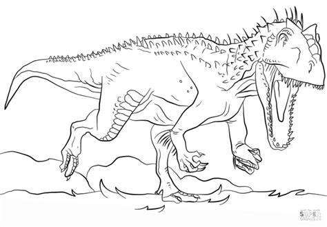 Get This Jurassic World Coloring Pages Indominous Rex 2inr