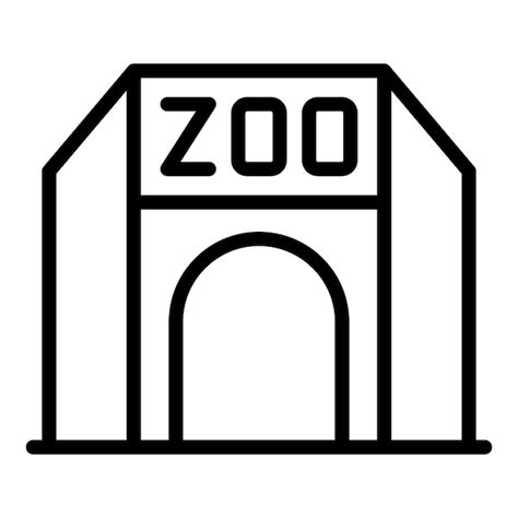 Premium Vector Zoo Arch Icon Outline Vector Fun Event Pass Card