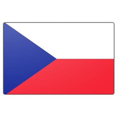 Het bestaat uit een witte en een rode baan met aan linkerkant een blauwe pijl. Tsjechië wimpel (30x175cm) - Veluwse Vlaggen Industrie B.V.