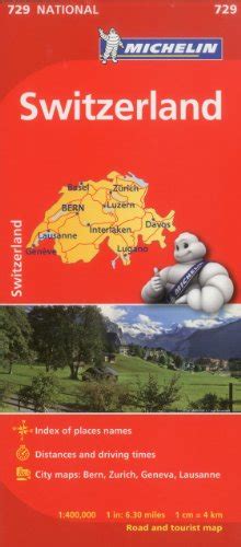 Michelin Switzerland Map 729 Mapscountry Michelin 206717164x