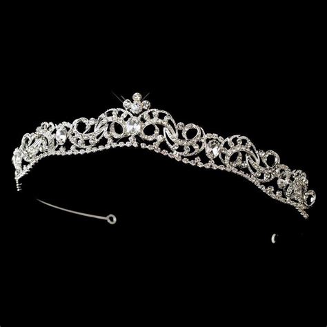 feel like a princess with this decorative tiara on your wedding day featuring curling design