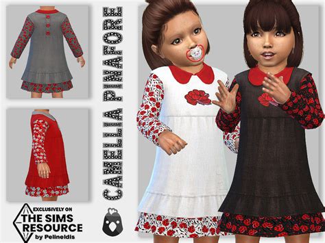 The Sims Resource Camellia Pinafore Dress Needs Ep Cottage Living