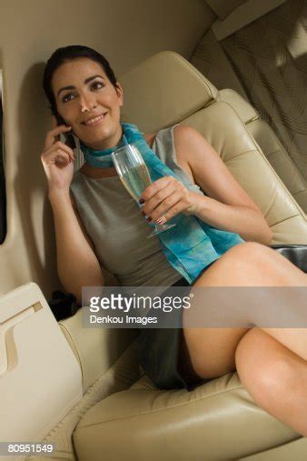 Businesswoman Sitting In A Private Airplane Photo Getty Images