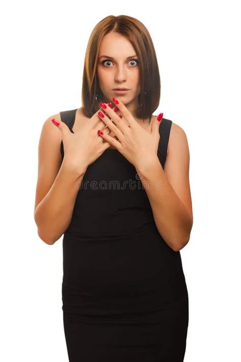 Woman Throws Her Hands She Did Not Surprised Stock Image Image Of Woman Hair 38263989