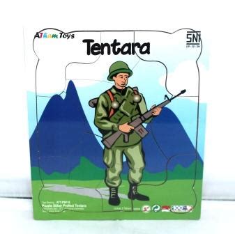 Ilustrasi hormat militer tentara kartun tentara tentara. Puzzle stiker profesi tentara :: mainan-kayu.com