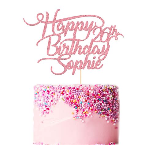 Personalised Happy Birthday Cake Topper Custom Cake Etsy