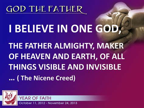 Ppt I Believe In God The Father Almighty Creator Of Heaven And Earth