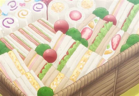 Anime Food Akihos Kaito Sandwich Lunch Food Illustrations Anime