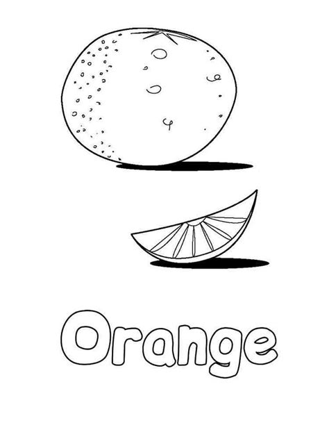 Orange coloring pages