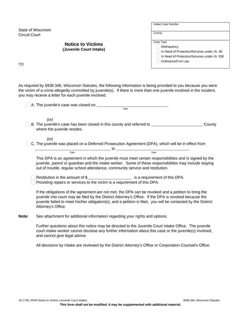Notice Juvenile Form Fill Out And Sign Printable Pdf Template Signnow