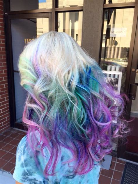 Rainbow Ombré Hair By Aura Salon1155 Mom Hairstyles Hair Color Crazy