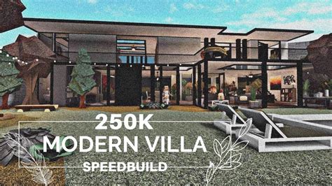 Roblox Bloxburg Modern Villa Modern House K Speedbuild