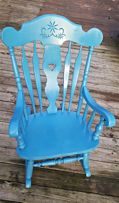 How To Spray Paint A Wooden Rocking Chair Its Less Than 10